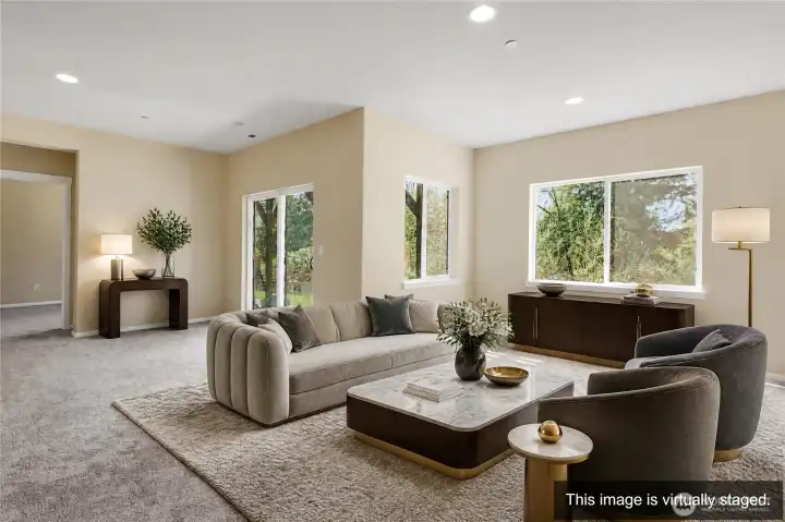 Spacious Lower Daylight Living Area Virtually staged Spacious Lower Daylight Living Area Virtually staged