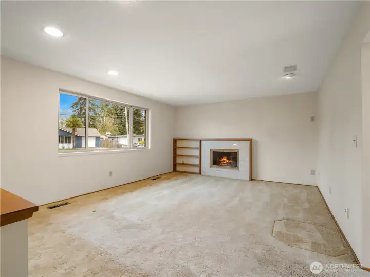 This fantastic room also features built-in ceiling speakers for maximum media enjoyment.