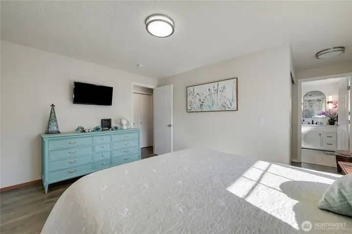 The large primary suite will accommodate any large bedroom set.