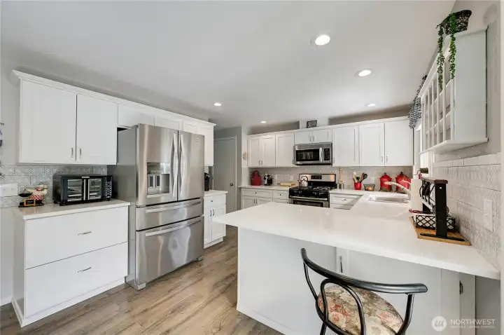 You have tremendous and counter and cabinet storage.