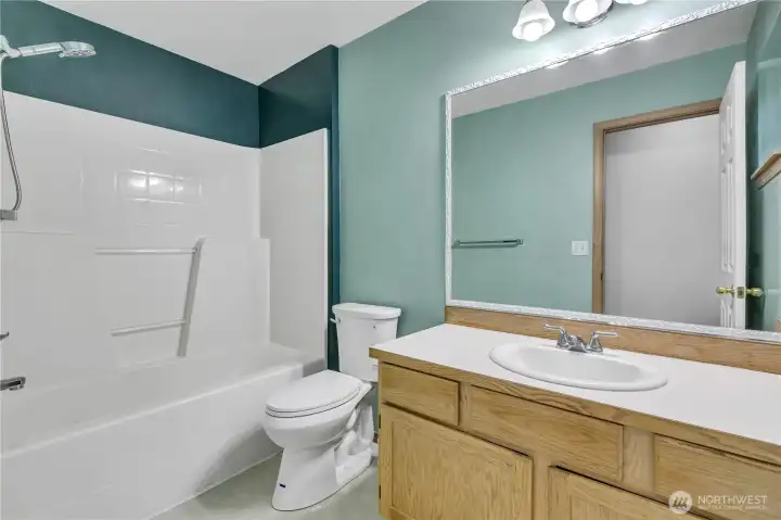 Full bath on second floor.