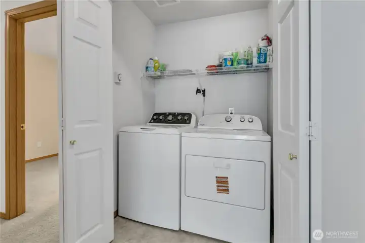 Washer and Dryer on the same floor as bedrooms!