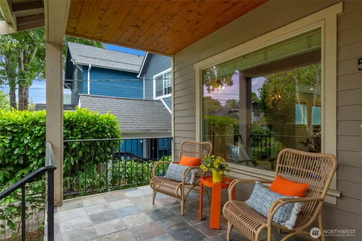 Deep covered porch