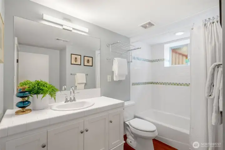 Full bath on lower level