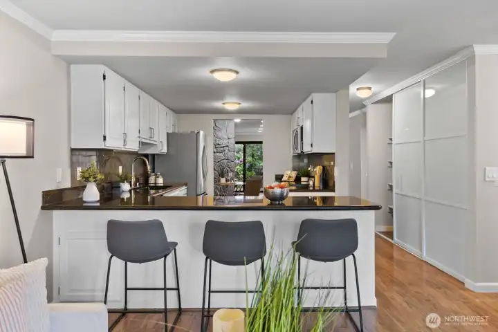 Kitchen with Bar Seating