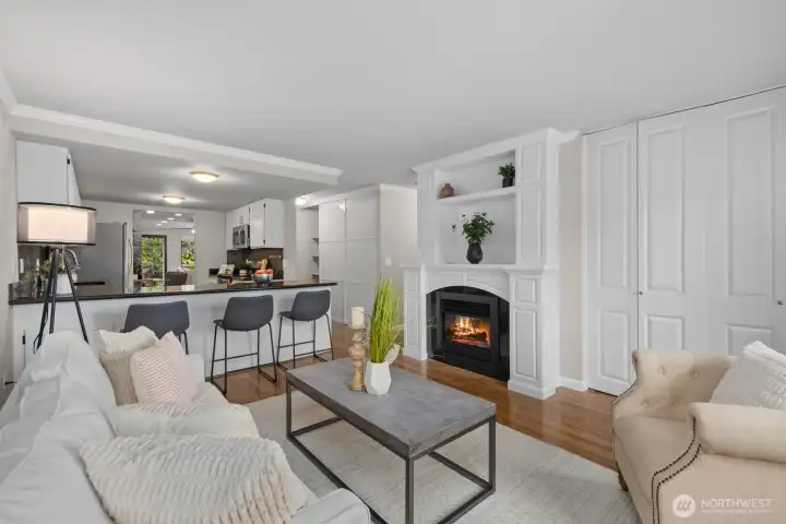Living Room with Fireplace