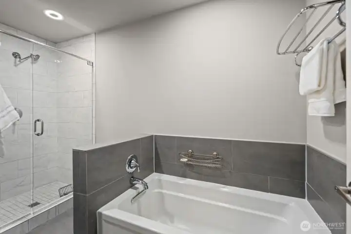 Soaking tub and seperate Shower