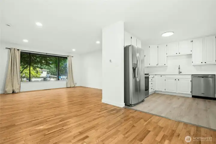 view of living room  from dining room