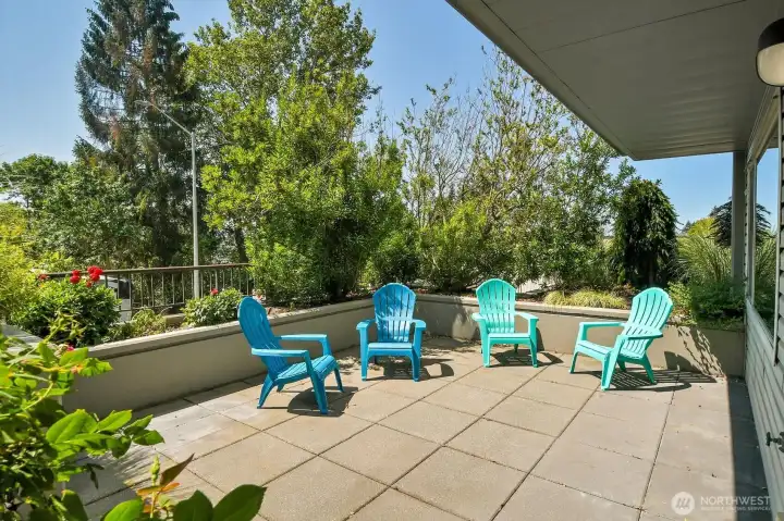 Your own private patio. Your own private patio.