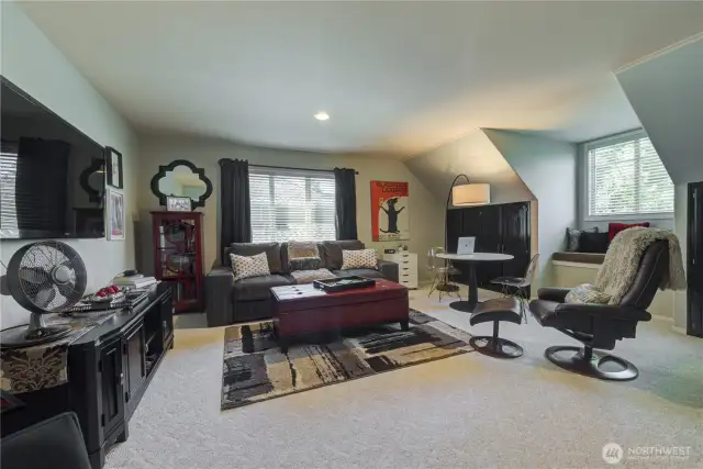 Bonus room with a closet and attic storage. Could be a 4th bedroom.