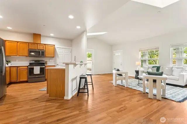 True hardwood floors.