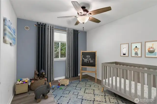 Not seen in the photo but this room has a built in desk.