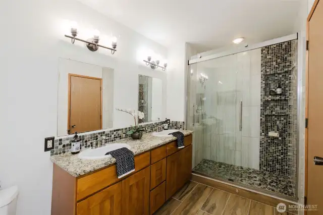 Primary ensuite bathroom that was recently remodeled