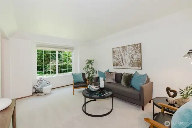 Enjoy peaceful greenery outside your living room window