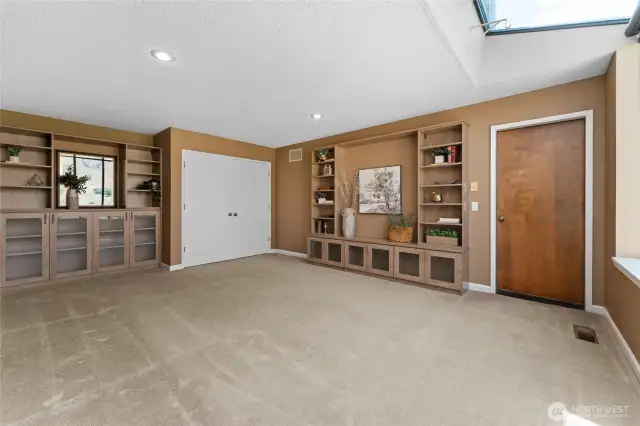 Family Room and Entrance Door to Garage