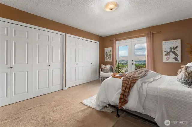 Primary Bedroom w/French Doors to the Deck