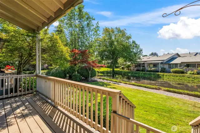 Ample space on the deck for BBQ and chairs to soak in sun on warm afternoons.