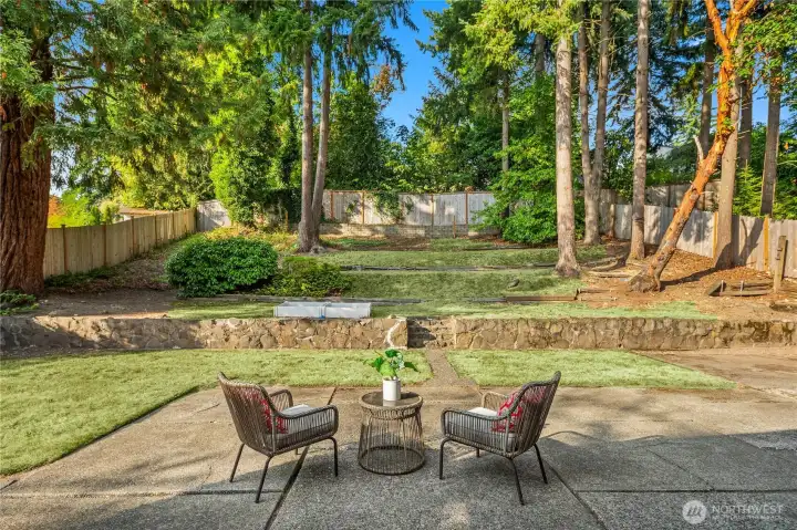 Lots of area for play yard, to expand, or garden