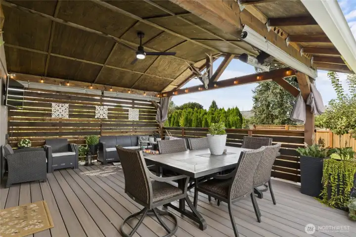 Slip away onto your private back deck and entertain!