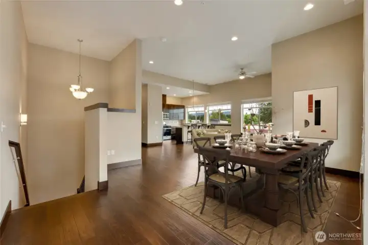 At the top of the stairs you will find an incredibly spacious living area. (Virtually staged)