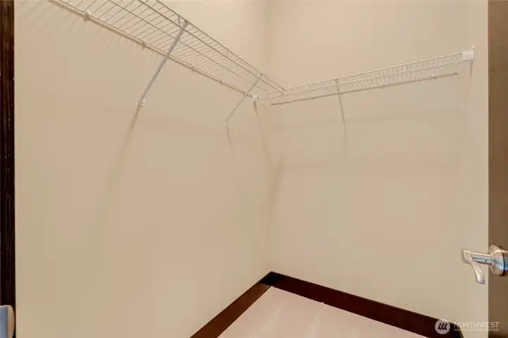 Huge walk in closets.