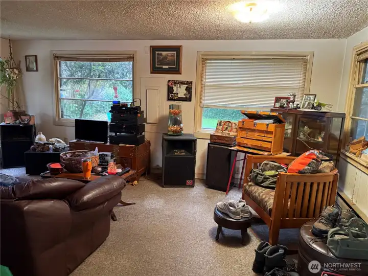 Interior of unit 1 with 1058 sq ft, 2 bedrooms, full bath and ample kitchen. Nice territorial views!