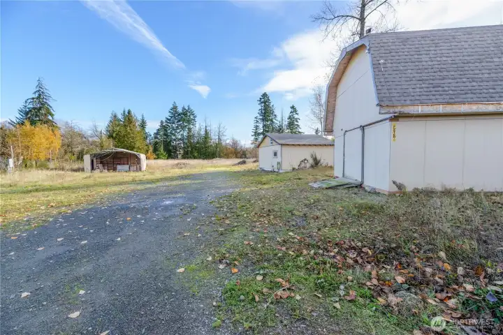 Driveway approaching outbuildings