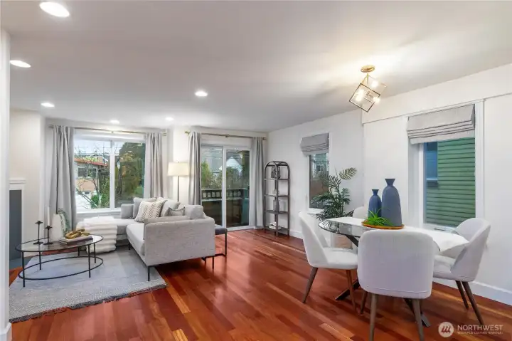 gleaming cherry hardwood floors