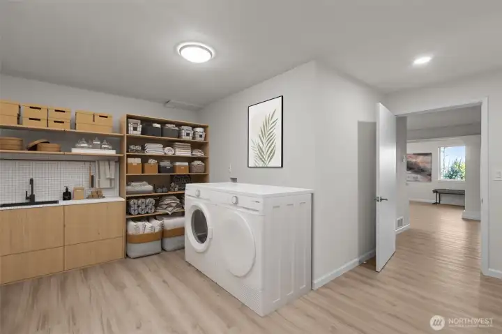 2nd Laundry/Workout/Sauna Space wired for 240v