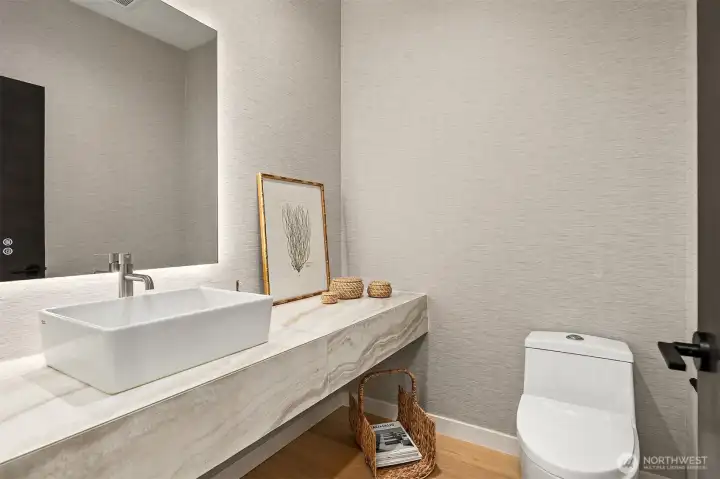 Powder bathroom on main