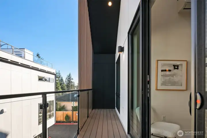 Private balcony off primary bedroom