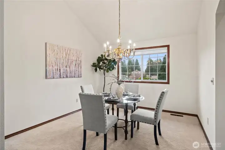 Freshly painted interior & new wall to wall carpet.