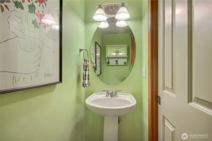 Enjoy a private powder room on the main level of the home.