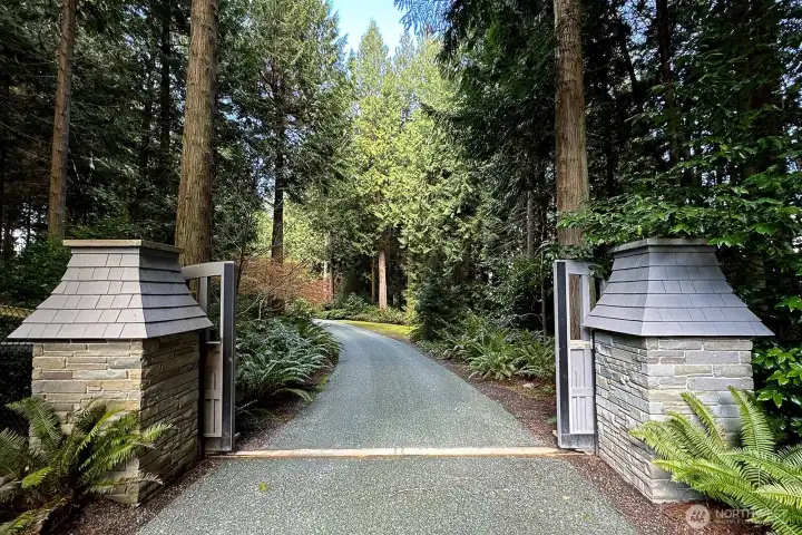 The gated entry.