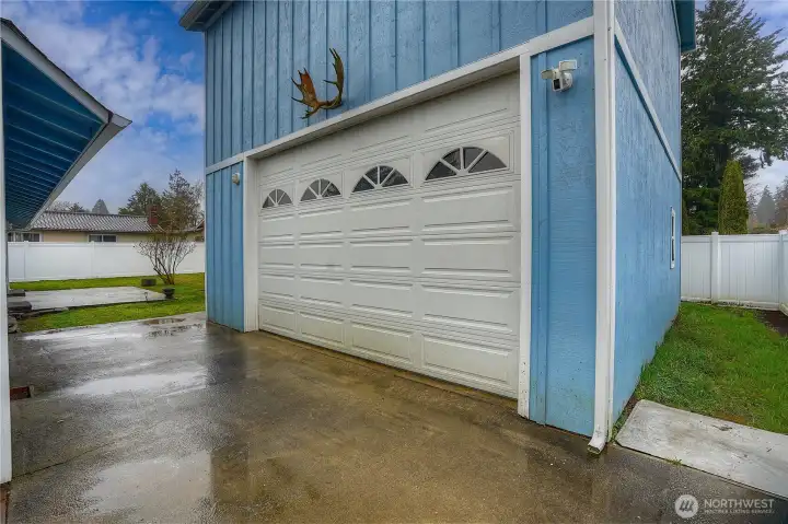This one of a kind property features a custom built garage fitting most RVs, boats and outdoor toys.