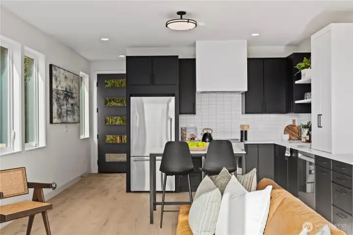 Open floor concept of the main living area.