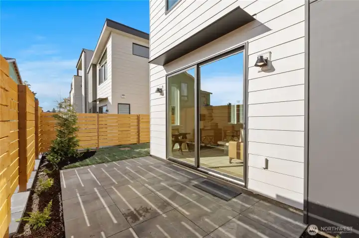 Enjoy the patio and backyard just off the main living space
