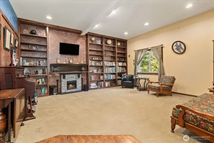 Large library/reading room. What adventures will you go on in this room with a good book in your hands?