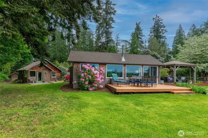 Waterfront home with guest house perched above Holmes Harbor