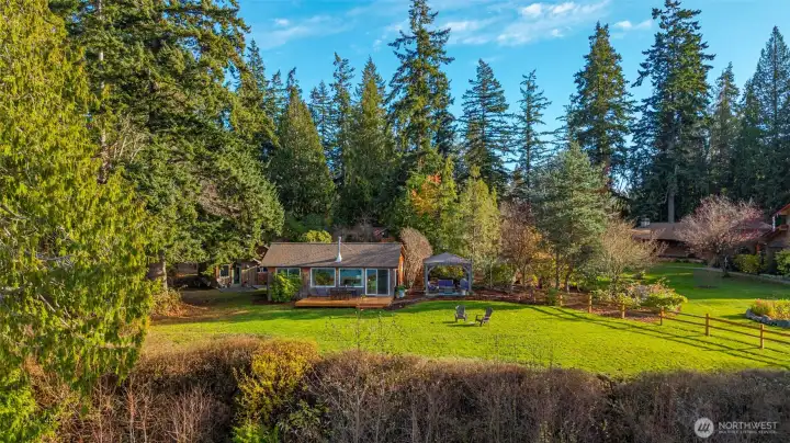 60+/- feet of high bank waterfront property