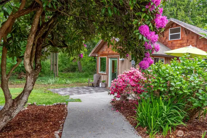 Path from main house to guest house