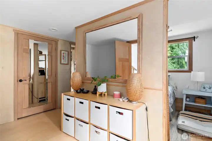 Walk-in closet to the left