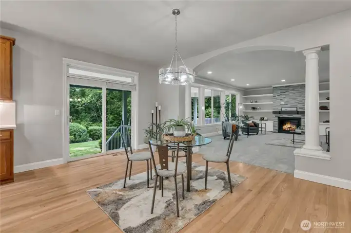 Eat-In Kitchen Accommodates a Much Larger Dining Table and Overlooks the Greenbelt