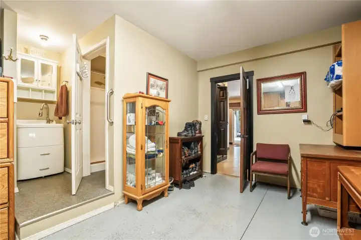 Shop bathroom with shower