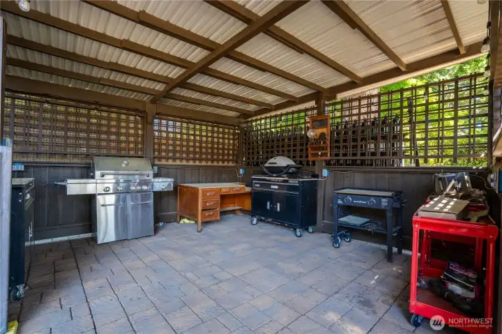 Covered BBQ area