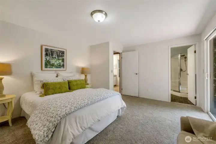 Primary bedroom with 3/4 bath