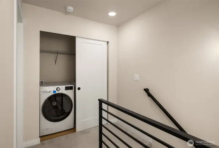 utility space and hallway highlighting the home's meticulous attention to detail and finishes. (photos are of model home- similar finishes and layout) utility space and hallway highlighting the home's meticulous attention to detail and finishes. (photos are of model home- similar finishes and layout)