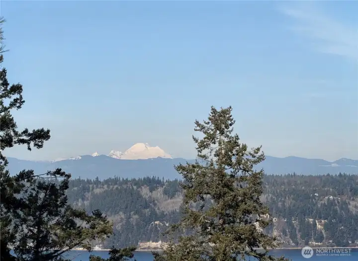 Mt Baker from the balcony of the shop.