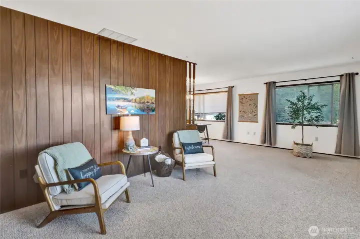 The spacious living room... The spacious living room...