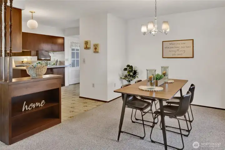 With easy access to the kitchen. With easy access to the kitchen.